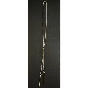 Unbranded Necklace Tone Bar Lariat Dainty Minimalist Layering Silver Mini 17"